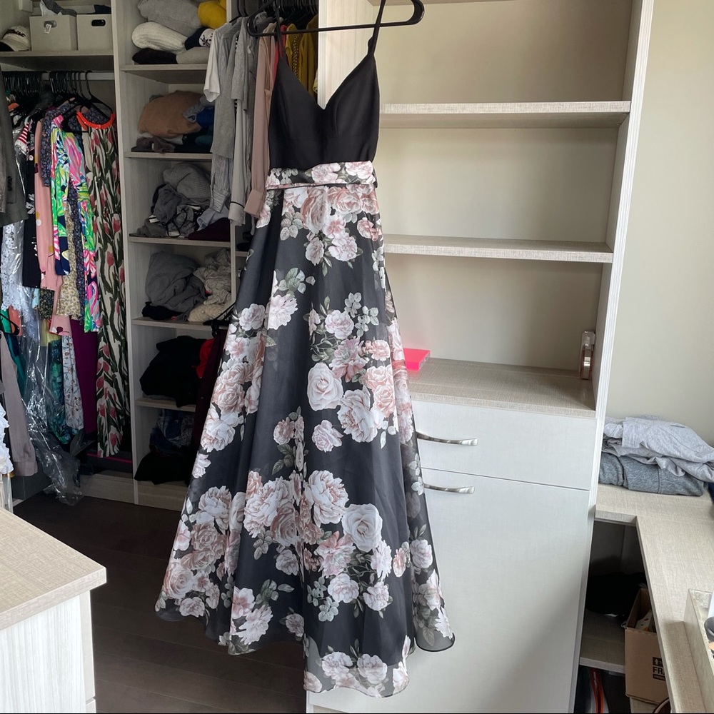 Eliza J spaghetti strap formal gown